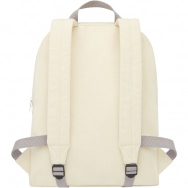 Logo trade promotional items image of: Pheebs 450 g/m² recycled cotton and polyester backpack 10L