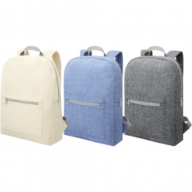 Logo trade advertising products image of: Pheebs 450 g/m² recycled cotton and polyester backpack 10L