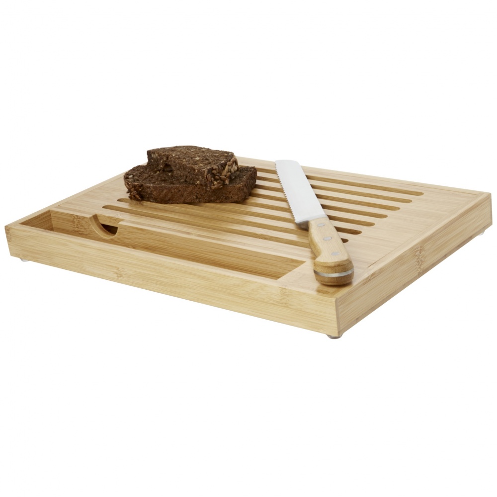 Logotrade corporate gift picture of: Pao bamboo cutting board with knife