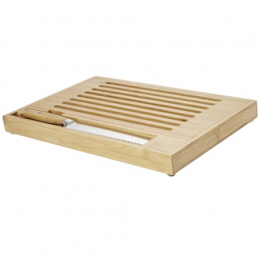 Logo trade promotional giveaways picture of: Pao bamboo cutting board with knife