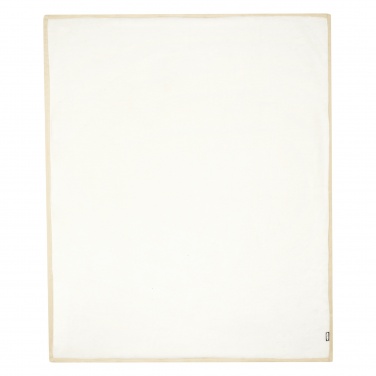 Logo trade corporate gift photo of: Marigold GRS certified RPET polar fleece and sherpa blanket