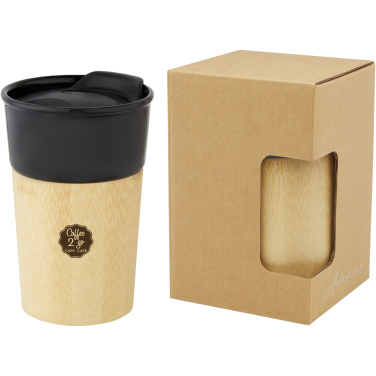 Logotrade promotional item picture of: Pereira 320 ml porcelain mug with bamboo outer wall