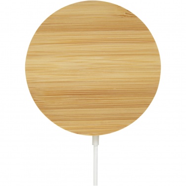 Logotrade promotional gift picture of: Atra 10W bamboo magnetic wireless charging pad