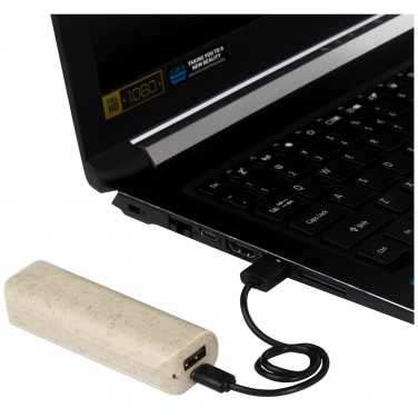 Logo trade promotional products image of: Yoko 1200mAh wheat straw power bank