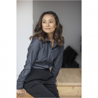 Logo trade promotional giveaway photo of: Cuprite long sleeve women's organic shirt