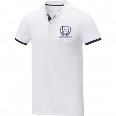 Logo trade corporate gifts image of: Morgan short sleeve men's duotone polo