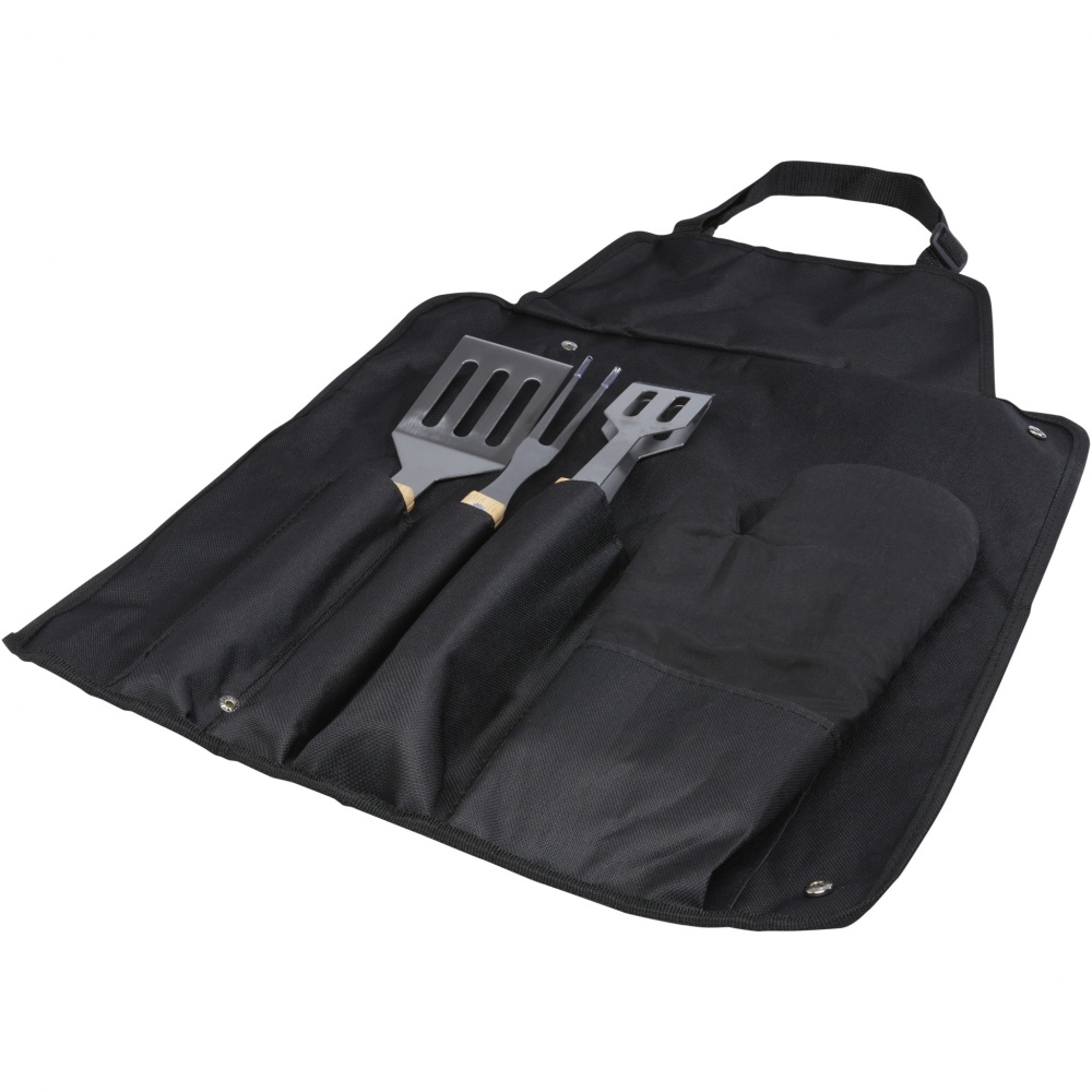 Logotrade promotional merchandise picture of: Gril 3-piece BBQ tools set and glove 