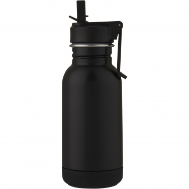 Logo trade corporate gifts image of: Lina 400 ml stainless steel sport bottle with straw and loop