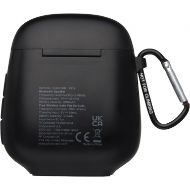 Logo trade promotional products image of: Remix auto pair True Wireless earbuds and speaker