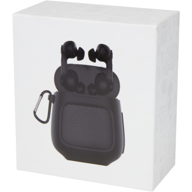 Logo trade promotional giveaways picture of: Remix auto pair True Wireless earbuds and speaker