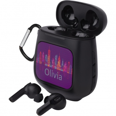 Logo trade promotional gifts picture of: Remix auto pair True Wireless earbuds and speaker
