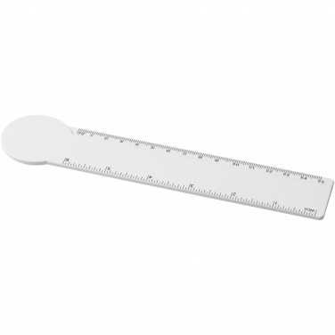 Logo trade promotional giveaway photo of: Tait 15 cm circle-shaped recycled plastic ruler 
