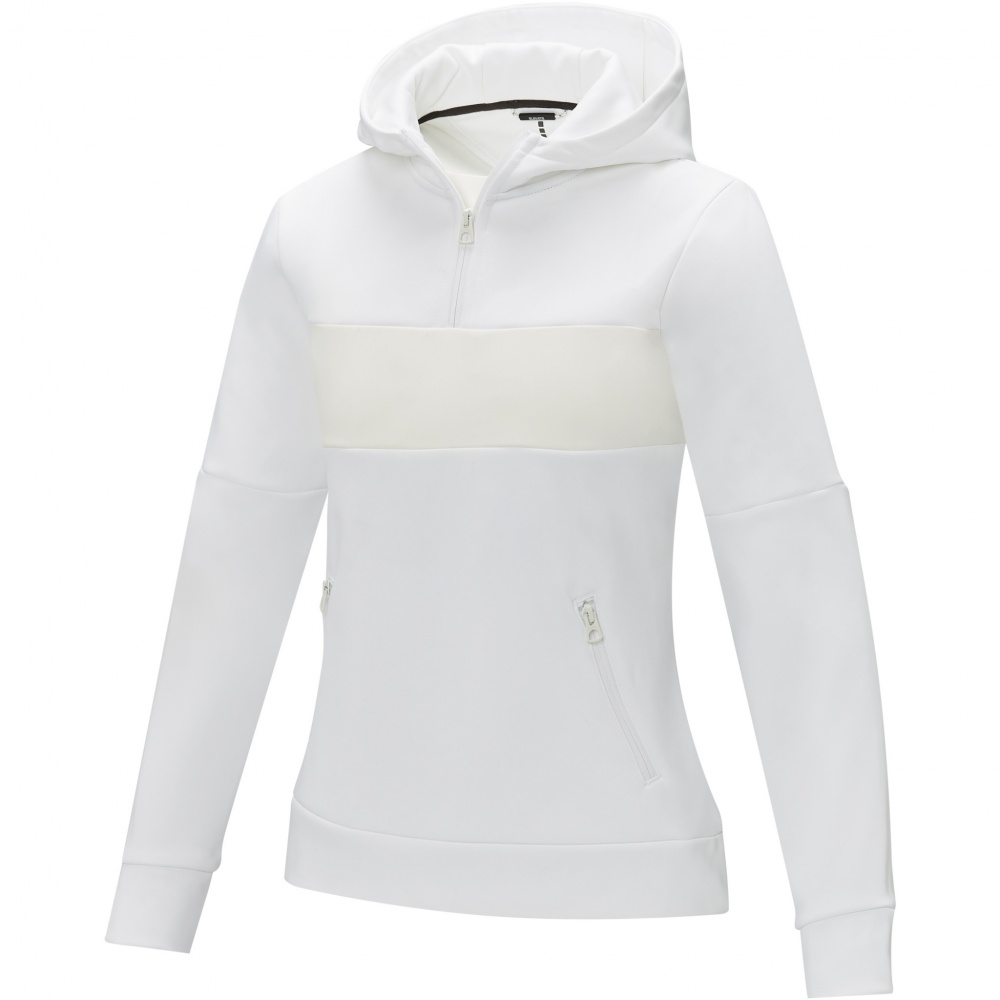 Logotrade promotional item image of: Sayan women's half zip anorak hooded sweater