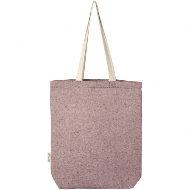 Logo trade advertising products image of: Pheebs 150 g/m² recycled cotton tote bag with front pocket 9L