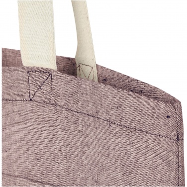 Logotrade promotional products photo of: Pheebs 150 g/m² recycled cotton tote bag with front pocket 9L