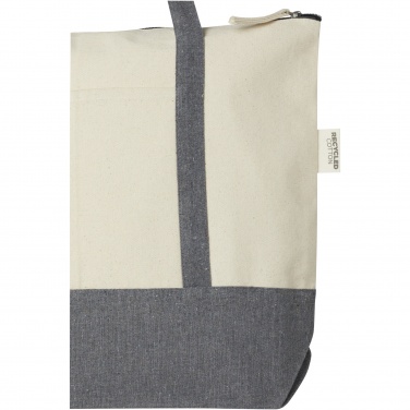 Logo trade corporate gifts picture of: Repose 320 g/m² recycled cotton zippered tote bag 10L