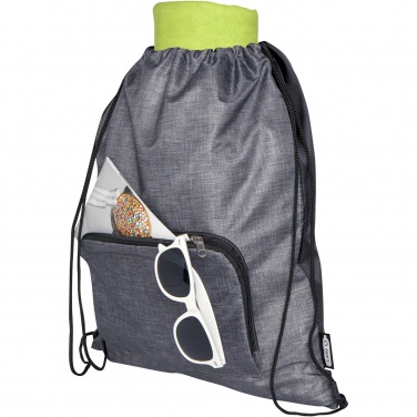 Logo trade business gift photo of: Ash recycled foldable drawstring bag 7L