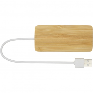 Logo trade business gifts image of: Tapas bamboo USB hub