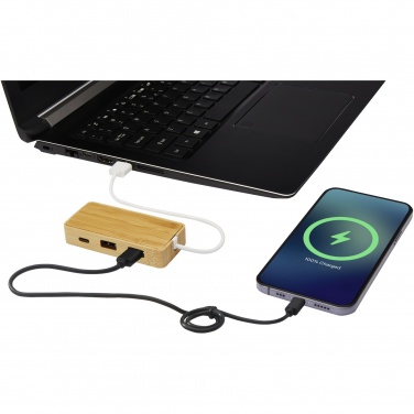 Logotrade promotional gifts photo of: Tapas bamboo USB hub