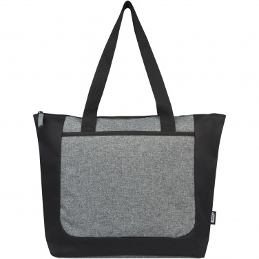 Logo trade corporate gift photo of: Reclaim GRS recycled two-tone zippered tote bag 15L