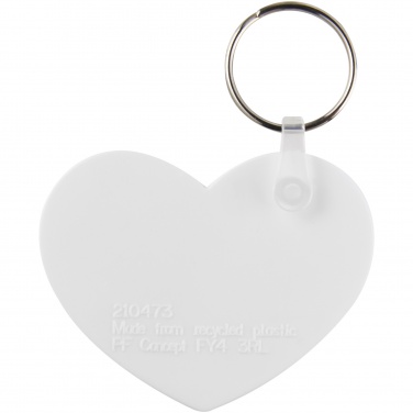 Logotrade corporate gift image of: Tait heart-shaped recycled keychain