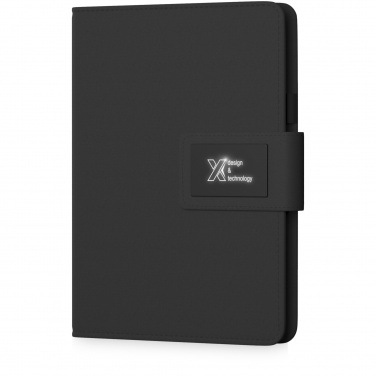Logotrade promotional gift picture of: SCX.design O16 A5 light-up notebook power bank