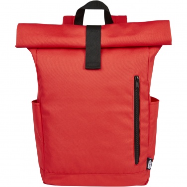 Logotrade promotional gift picture of: Byron 15.6" GRS RPET roll-top backpack 18L