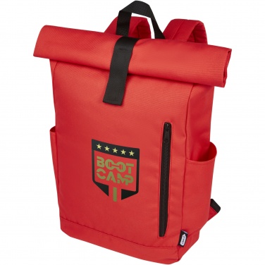 Logo trade advertising product photo of: Byron 15.6" GRS RPET roll-top backpack 18L