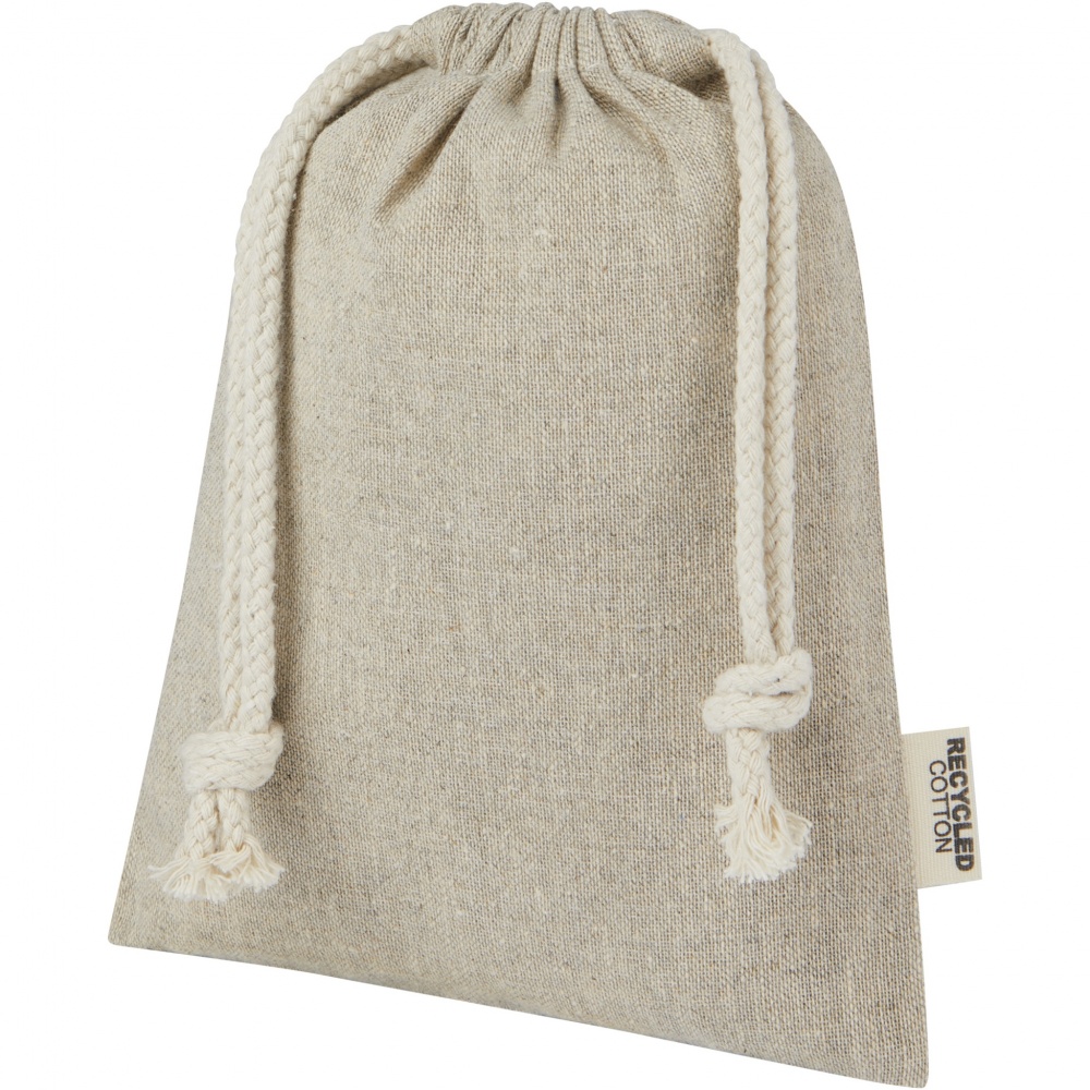Logotrade promotional gift picture of: Pheebs 150 g/m² GRS recycled cotton gift bag small 0.5L