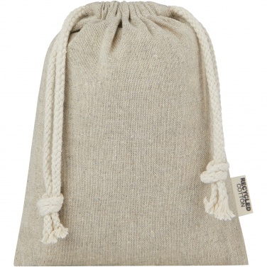 Logo trade corporate gifts image of: Pheebs 150 g/m² GRS recycled cotton gift bag small 0.5L