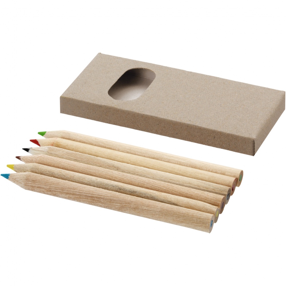 Logo trade corporate gifts image of: Artemaa 6-piece pencil colouring set
