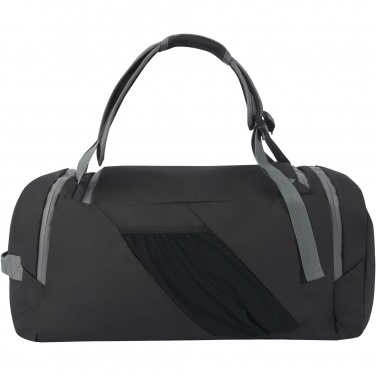 Logo trade promotional item photo of: Aqua GRS recycled water resistant duffel backpack 35L