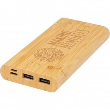Logo trade promotional product photo of: Tulda 10.000 mAh bamboo power bank