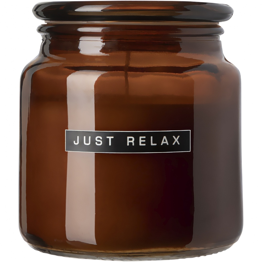 Logo trade promotional merchandise picture of: Wellmark Let's Get Cozy 650 g scented candle - cedar wood fragrance