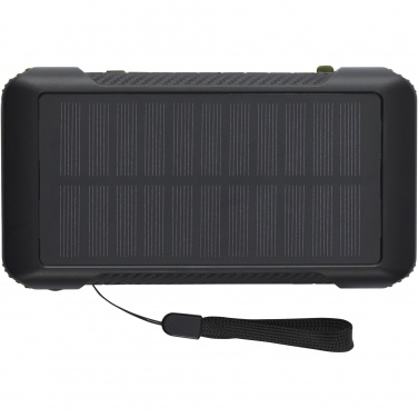 Logotrade advertising product image of: Soldy 10.000 mAh RCS recycled plastic solar dynamo power bank 
