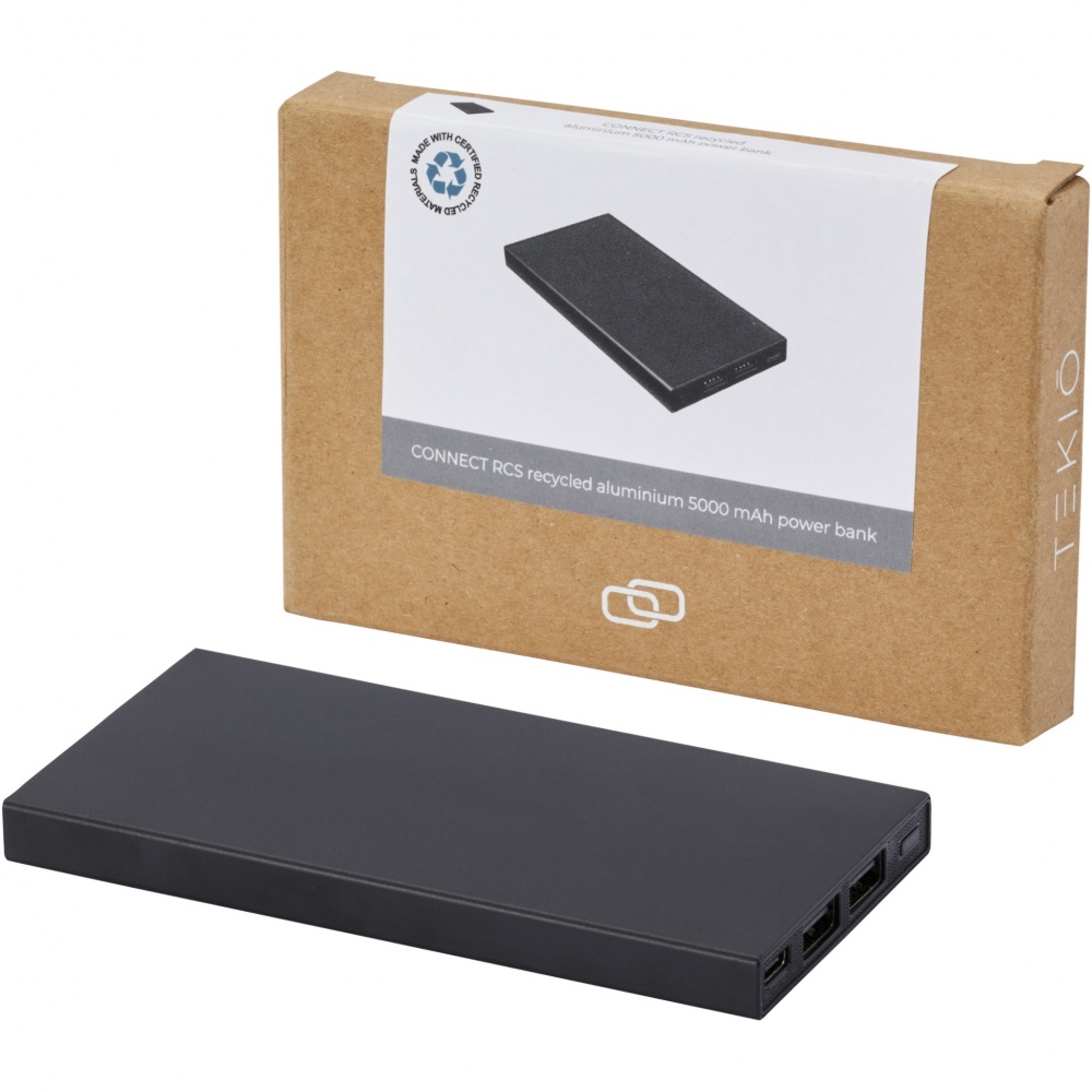 Logotrade promotional product picture of: Connect 5000 mAh recycled aluminium power bank