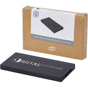 Logotrade advertising product image of: Connect 5000 mAh recycled aluminium power bank