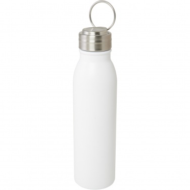 Logotrade promotional product picture of: Harper 700 ml RCS certified stainless steel water bottle with metal loop
