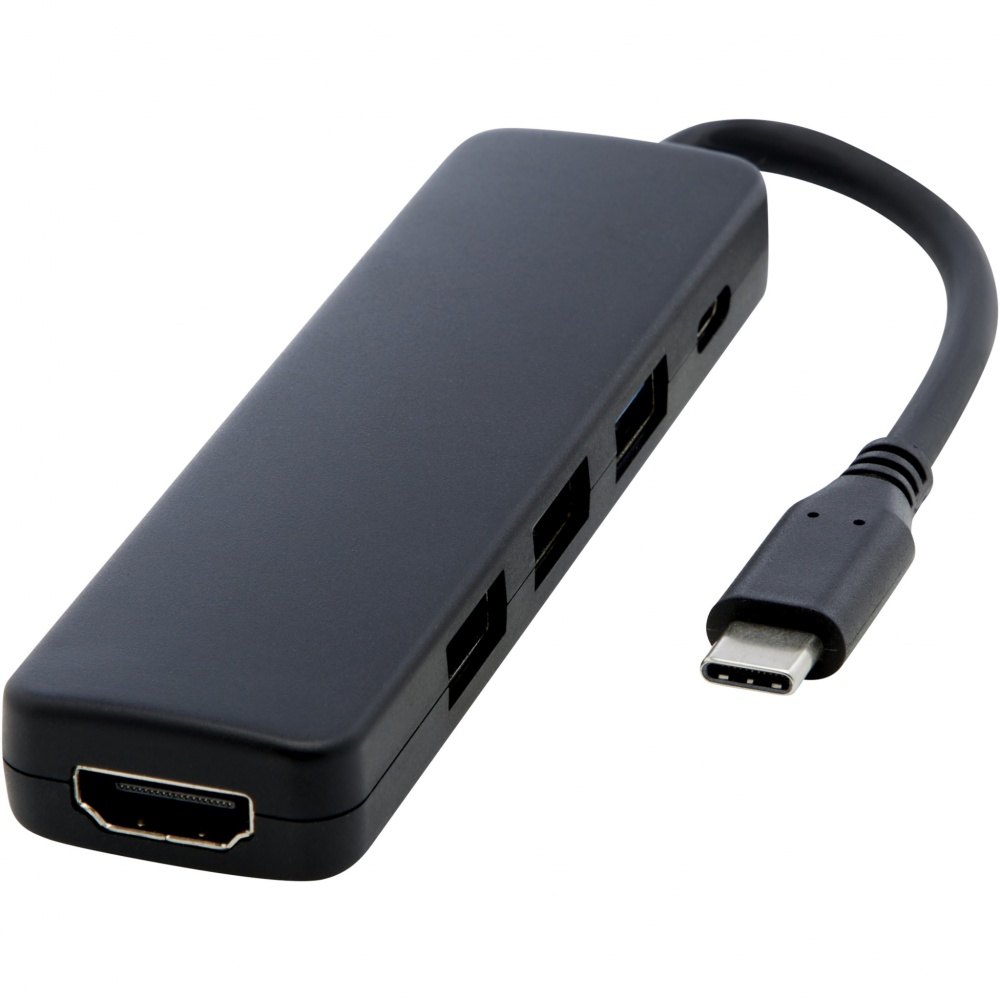Logotrade promotional giveaways photo of: Loop RCS recycled plastic multimedia adapter USB 2.0-3.0 with HDMI port