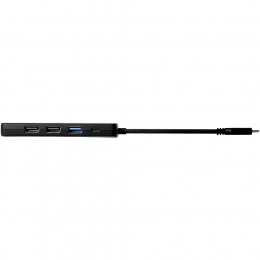 Logo trade promotional merchandise photo of: Loop RCS recycled plastic multimedia adapter USB 2.0-3.0 with HDMI port