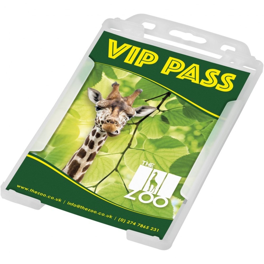 Logo trade promotional item photo of: Pierre recycled plastic card holder 
