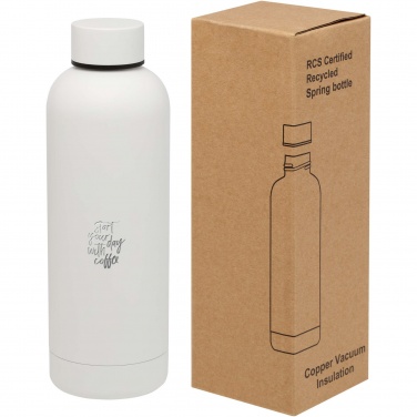 Logo trade promotional giveaways picture of: Spring 500 ml RCS certified recycled stainless steel copper vacuum insulated bottle