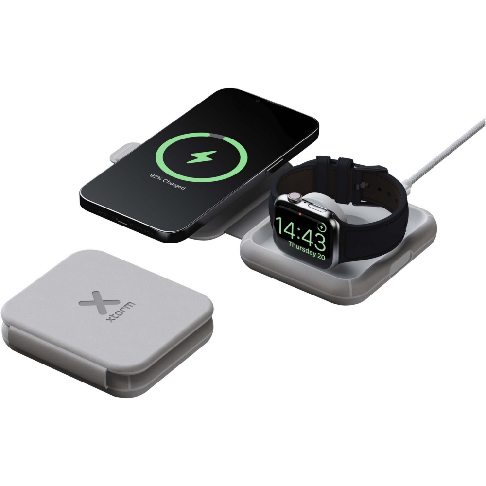 Logotrade promotional giveaway picture of: Xtorm XWF21 15W foldable 2-in-1 wireless travel charger