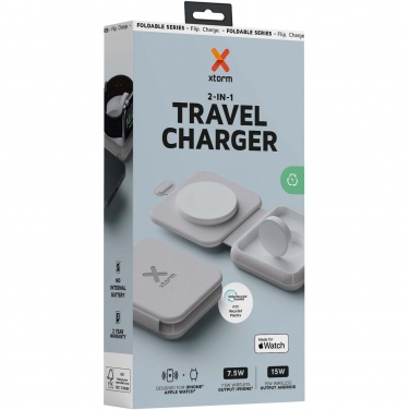 Logotrade promotional product image of: Xtorm XWF21 15W foldable 2-in-1 wireless travel charger