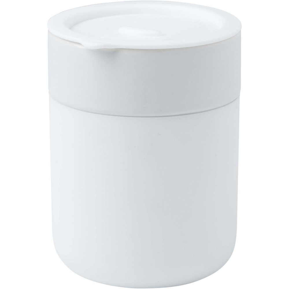 Logotrade promotional items photo of: Java 330 ml ceramic tumbler with silicone wrap and plastic lid