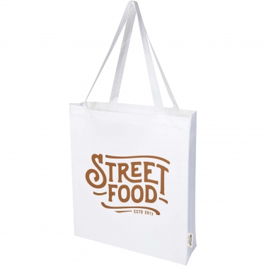 Logotrade promotional product image of: Madras 140 g/m² GRS recycled cotton gusset tote bag