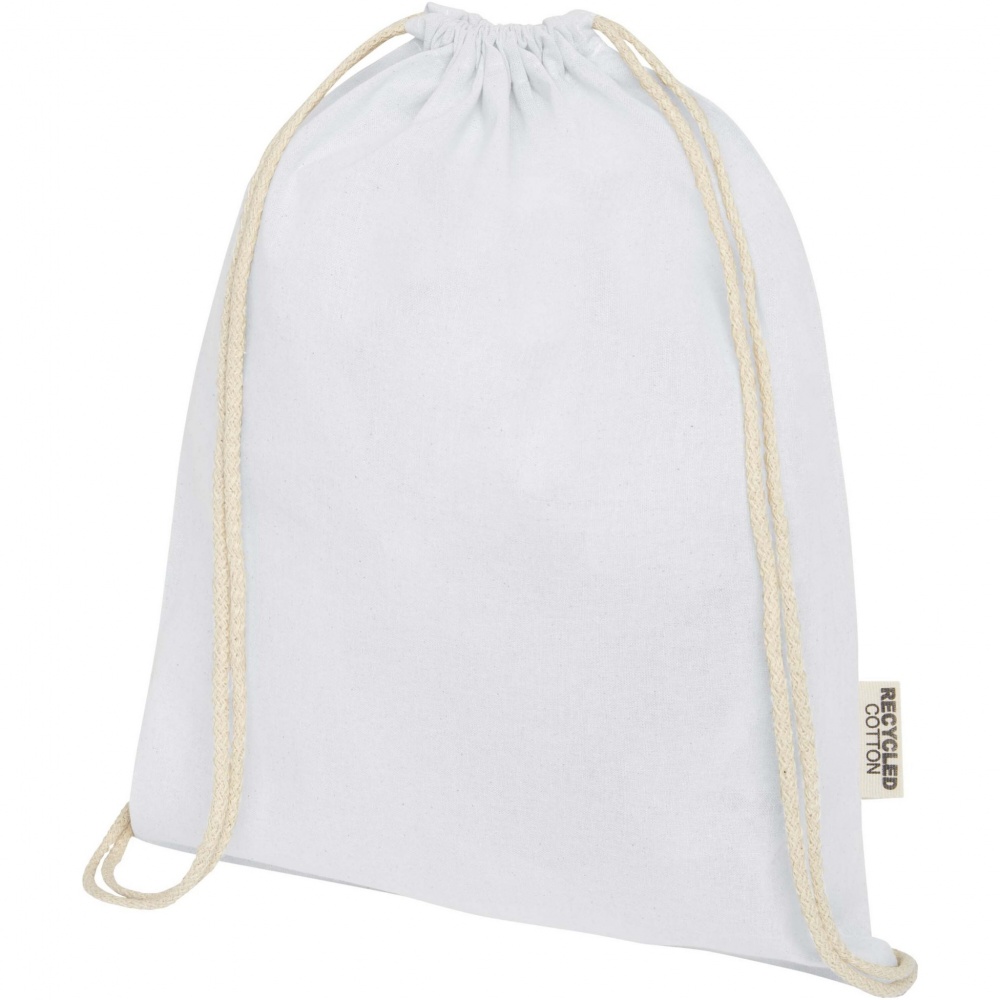 Logo trade promotional items picture of: Oregon 140 g/m² GRS recycled cotton drawstring bag