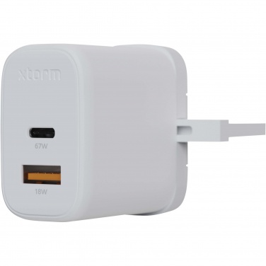Logo trade promotional items image of: Xtorm XEC067G GaN² Ultra 67W wall charger - UK plug
