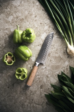 Logo trade promotional giveaways image of: VINGA Hattasan Damascus Santoku knife