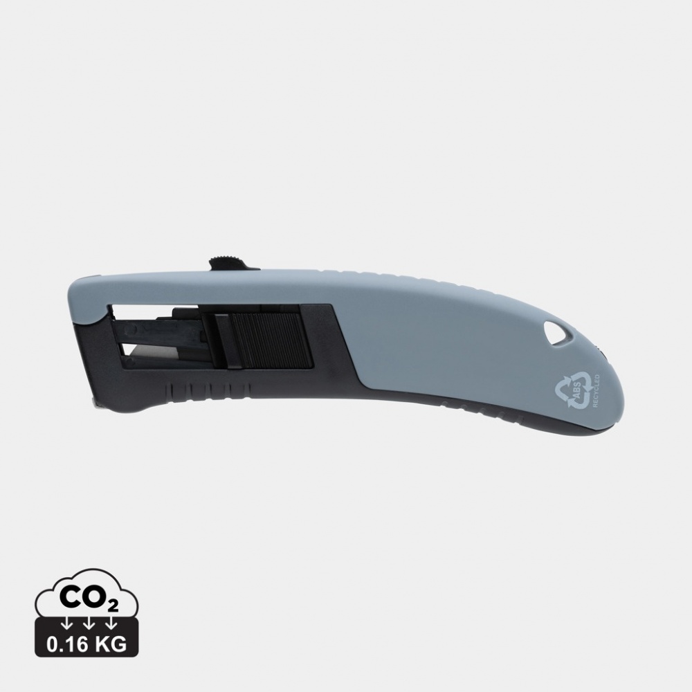 Logo trade promotional products picture of: RCS certified recycled plastic Auto retract safety knife
